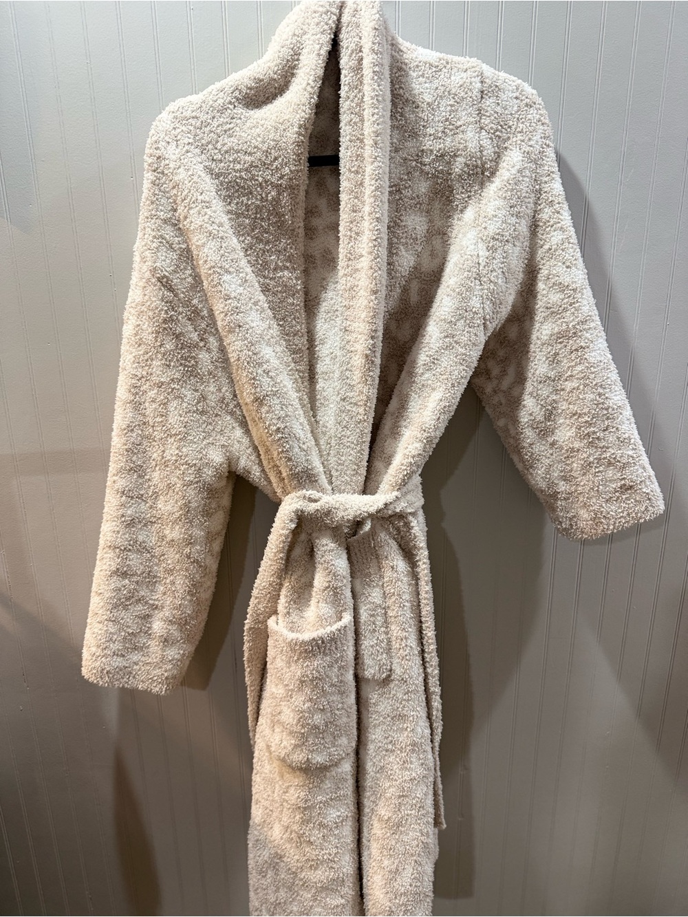 Gable & Belle Plush Shawl Collar Robe in Soft‎ Beige